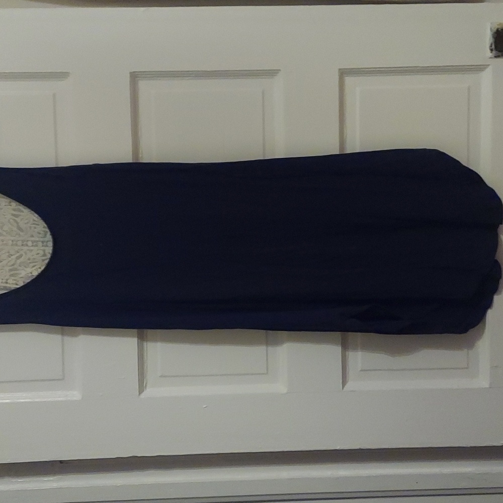Women navy blue sleeveless top
